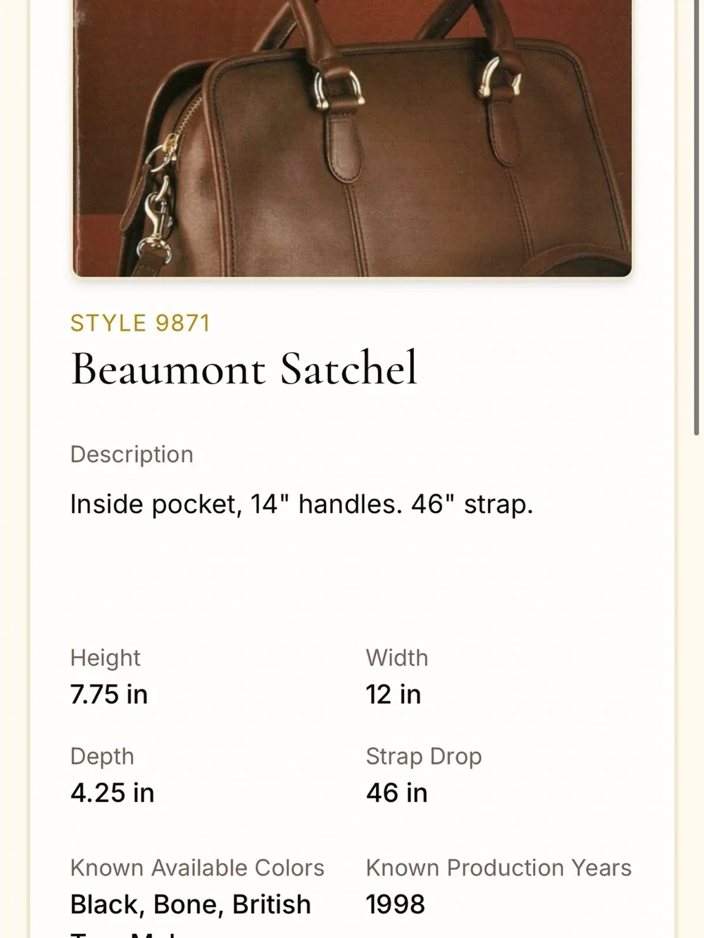 Vintage Coach Bag